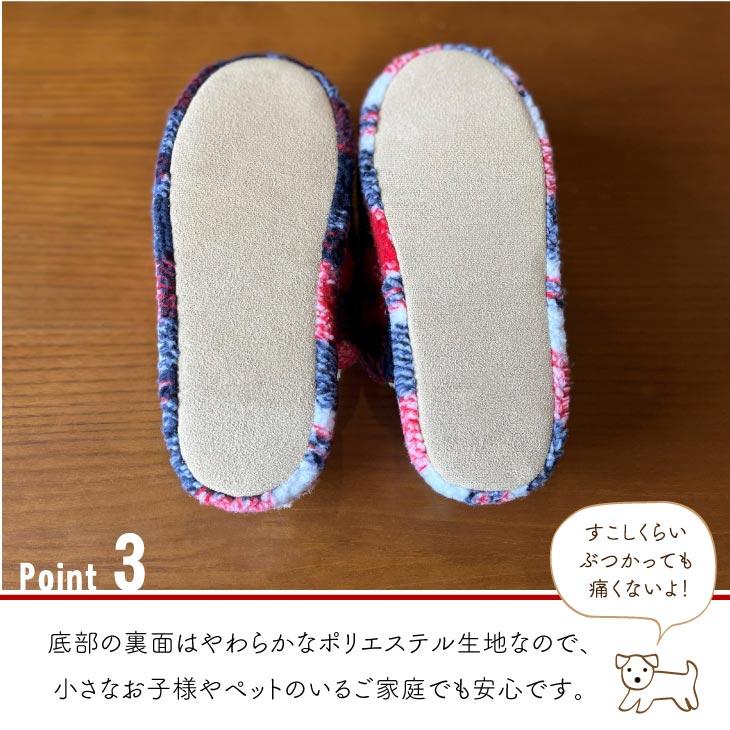 Boa Slippers(ボアスリッパ) ボアスリッパ　チェック　M |  | 08