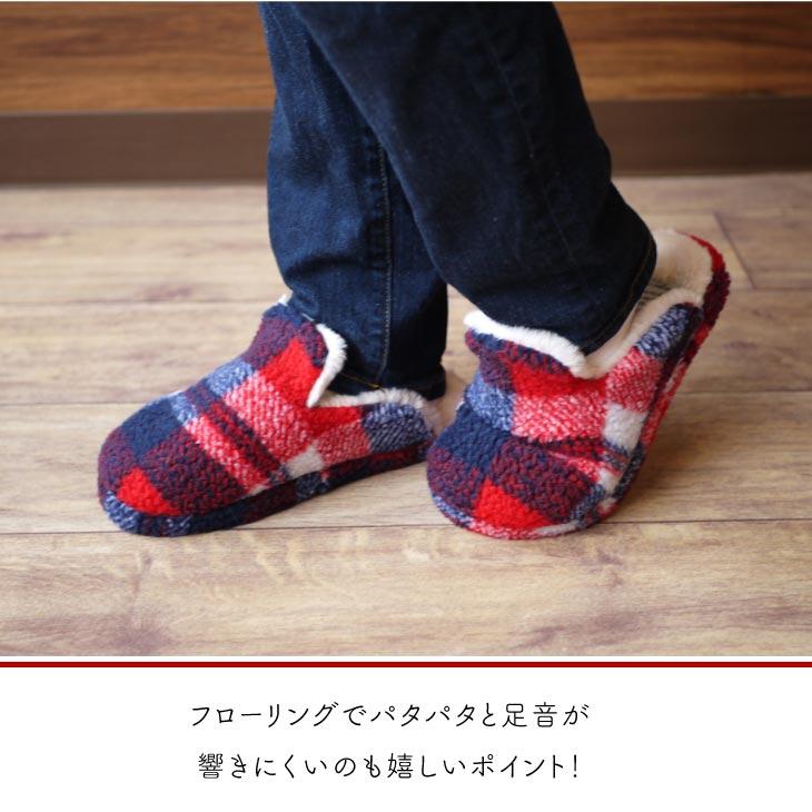Boa Slippers(ボアスリッパ) ボアスリッパ　チェック　M |  | 09