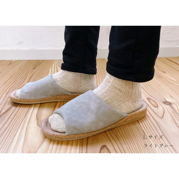 Piede(ピエーデ) ピエーデ 前開き厚底ソール ステッチスリッパ M ライトグレー |  | 14