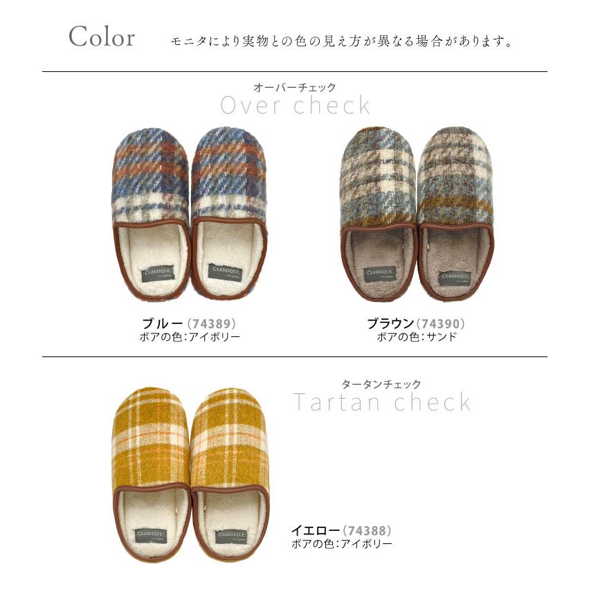 3Way blanket(3Wayブランケット) スリッパ　CLASSIQUE　オーバーチェック |  | 20