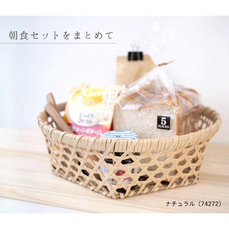 Towc(トーク) バンブス　フェイクPE焼竹キッチンバスケット浅型L |  | 09