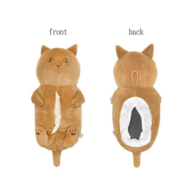 にゃふにゃふ にゃふにゃふ　ネコ　ティッシュカバー アイボリー |  | 13