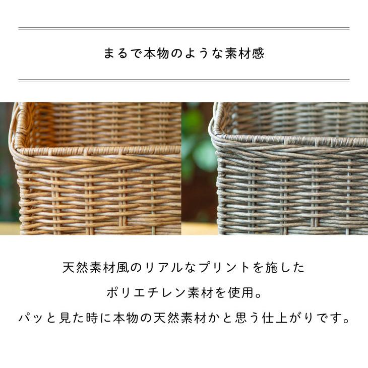 Towc(トーク) ジョルジア　PE柳ガーデンバスケット　ワンハンドル角形 |  | 05