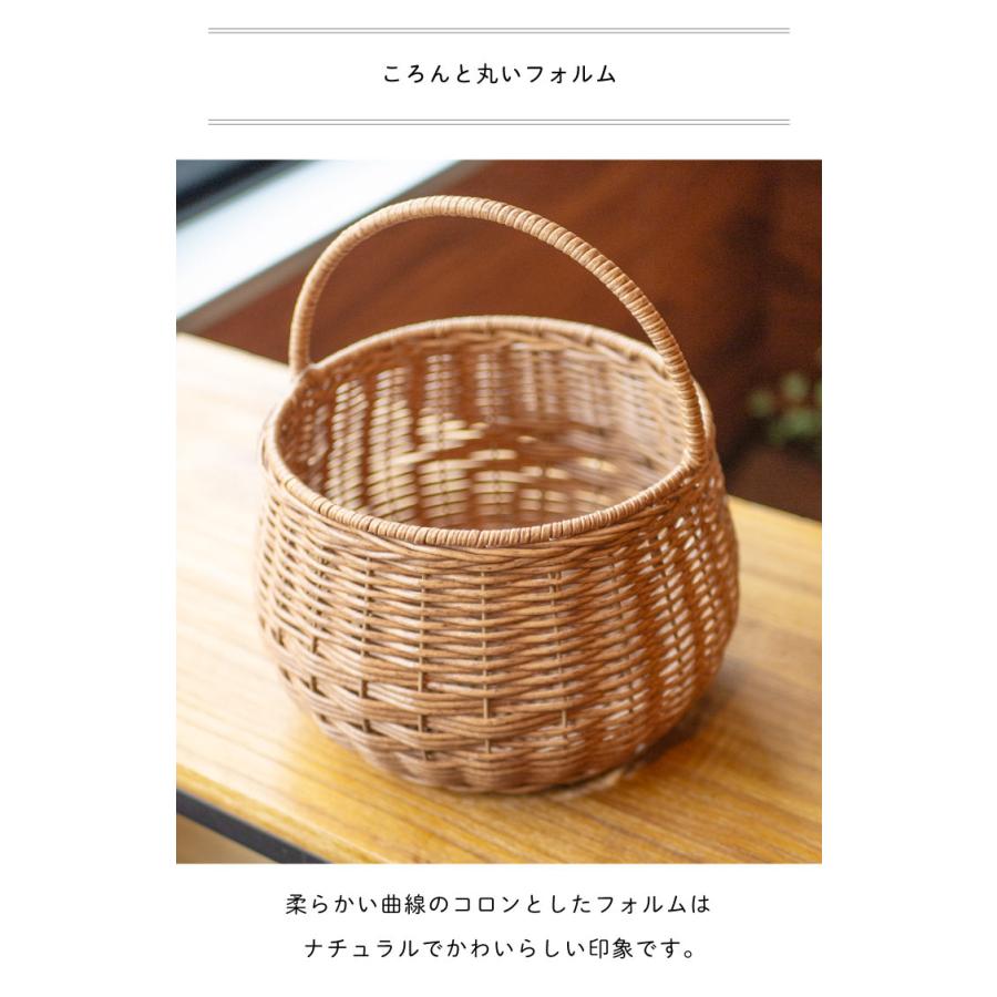 Towc(トーク) ジョルジア　PE柳ガーデンバスケット　ワンハンドルラウンドポット |  | 10