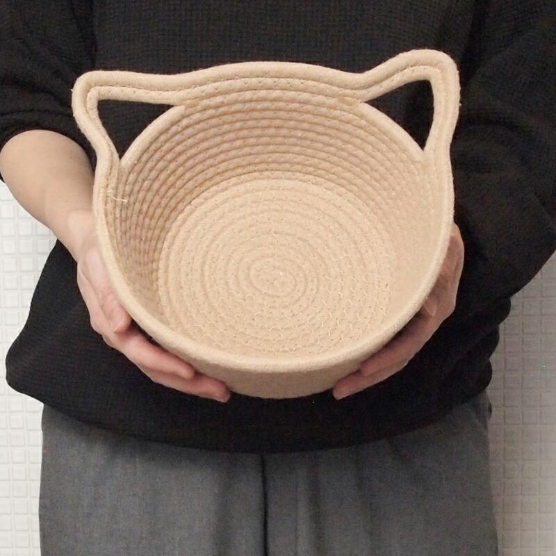 にゃふにゃふ にゃふにゃふ ロープバスケットアイボリー |  | 13