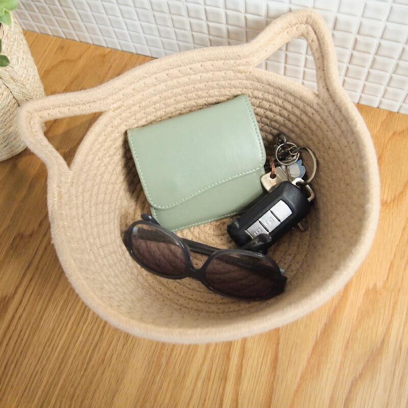 にゃふにゃふ にゃふにゃふ ロープバスケットアイボリー |  | 07