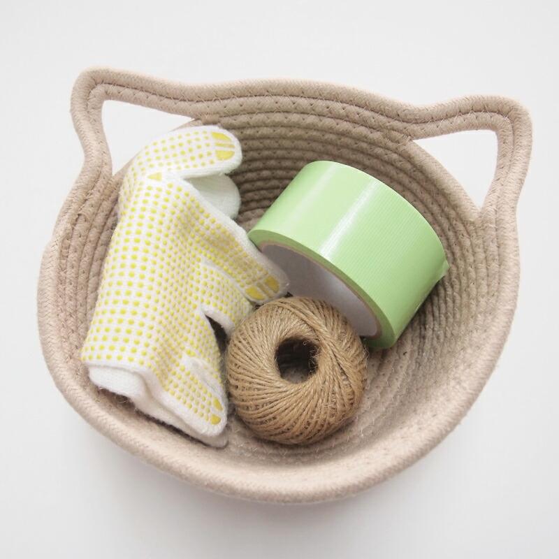 にゃふにゃふ にゃふにゃふ ロープバスケットアイボリー |  | 09