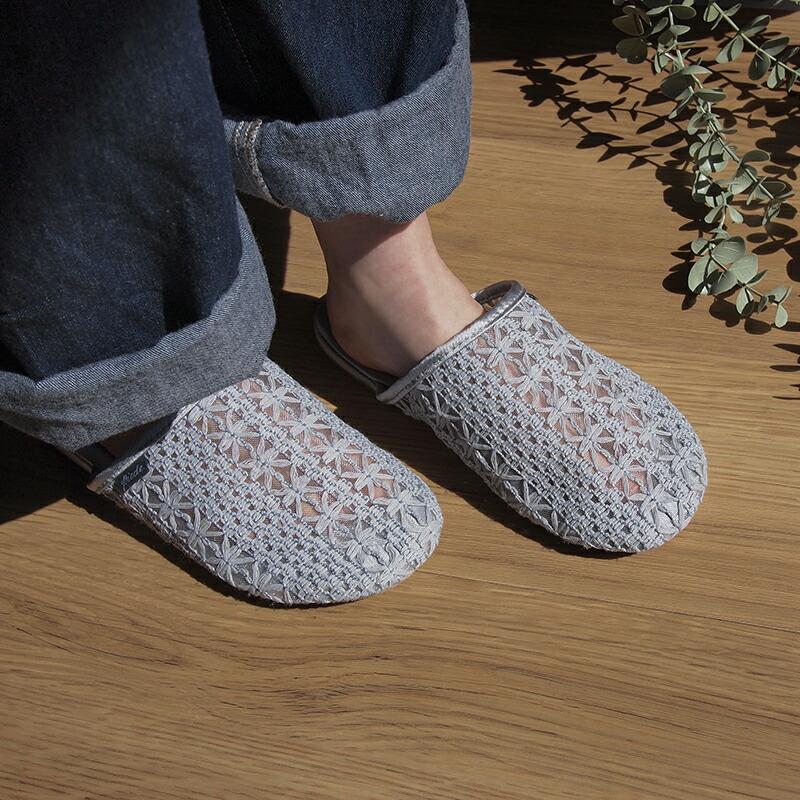 Piede(ピエーデ) ピエーデメッシュレーススリッパMサイズ フラワーベージュ |  | 05