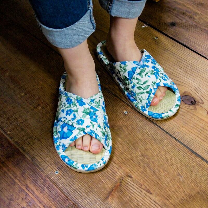 Summer slippers(サマ―スリッパ) サマースリッパ　花柄タタミスリッパ |  | 05