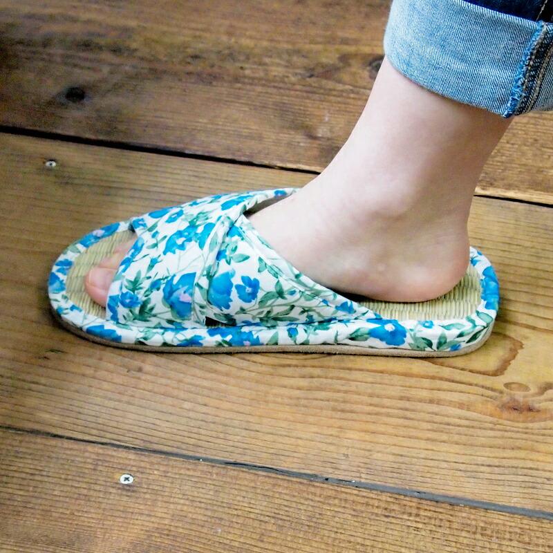 Summer slippers(サマ―スリッパ) サマースリッパ　花柄タタミスリッパ |  | 09
