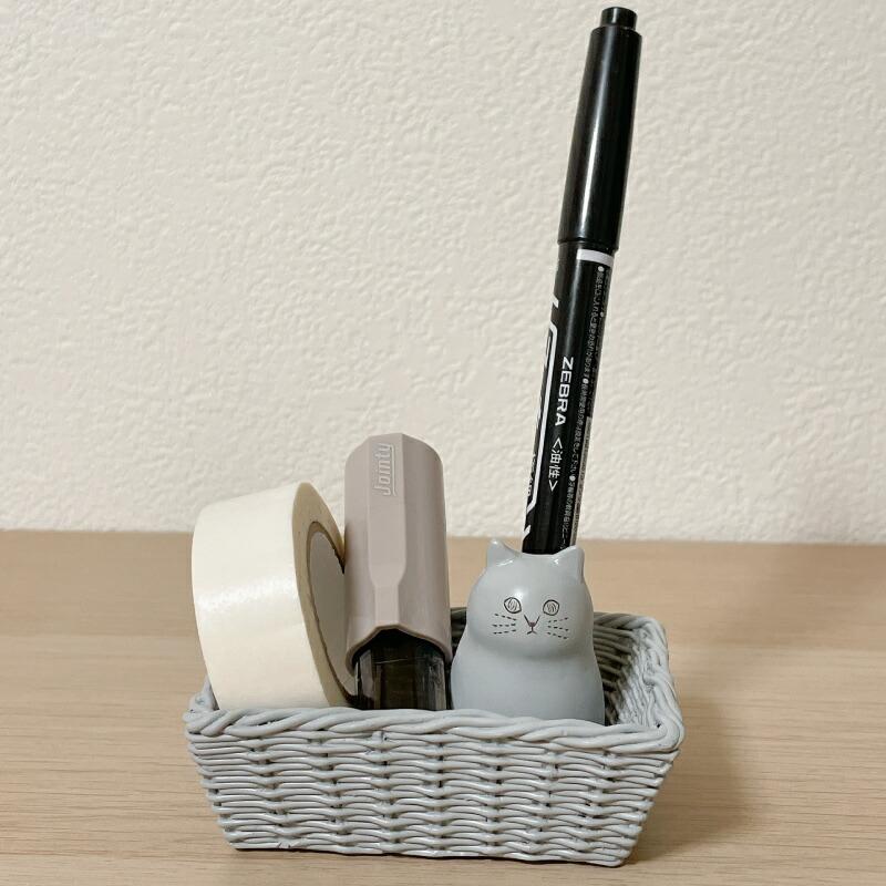 にゃふにゃふ にゃふにゃふ レジン マルチトレイ ペン立て アイボリー |  | 08