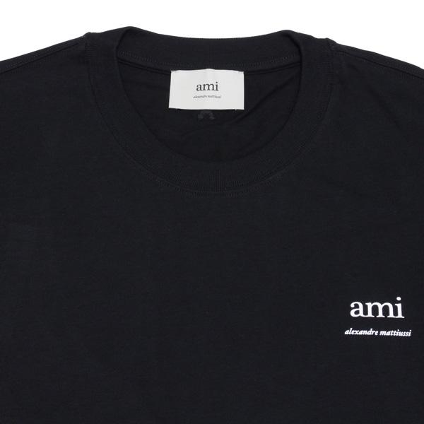 ami alexandre mattiussi アミ アレクサンドル マテュッシ ロゴエンブロイダリー クロップドTシャツ FTS008.726 ネイビー XS AMI Alexandre Mattiussi 24AWモデル アミ アレクサンドル マテュッシ
