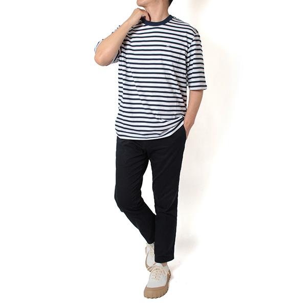 AMI ALEXANDRE MATTIUSSI ボーダー Tシャツ AMI Alexandre Mattiussi 26SSモデル アミ アレクサンドル マテュッシ