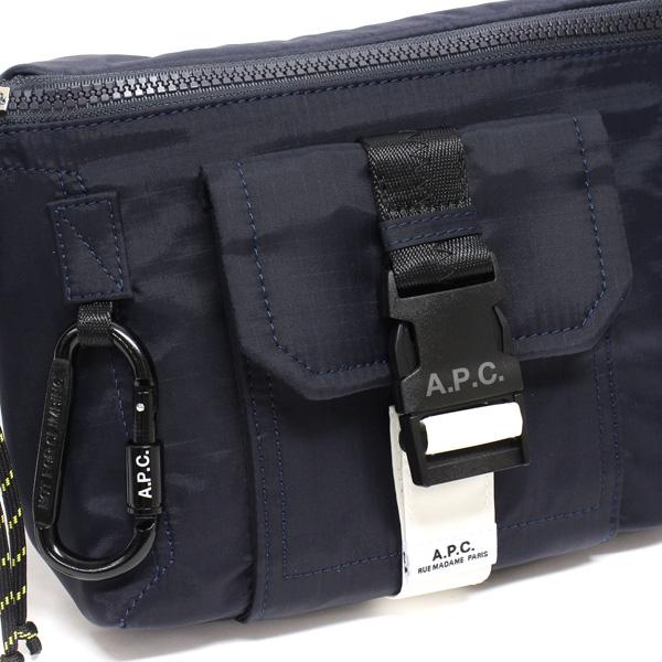 A.P.C. 24AWモデル アーペーセー メンズ TREK ヒップバッグ【IAK DARK