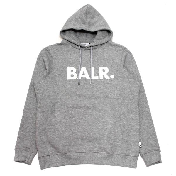 BALR.（ボーラー） ロゴプリント プルオーバーパーカー【GREY MELANGE