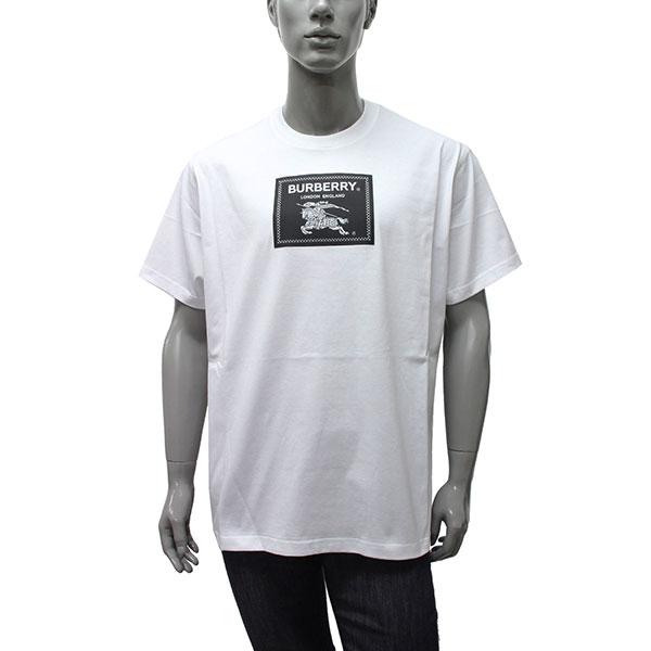 バーバリー BURBERRY  ROUNDWOOD EKDアップリケ オーバーサイズTシャツ【WHITE】 8064397  WHITE/【2023SS】m-topsの画像