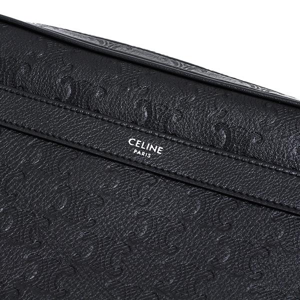 ✨未使用級美品✨セリーヌ　ケース　トリオンフ　エンボス　キーリング　グレー CELINE】トリオンフ キャンバス&カーフスキン キーホルダー