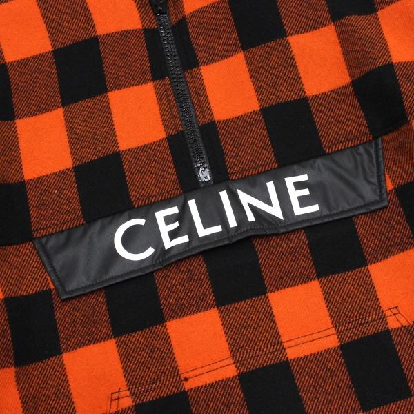CELINE 24AWモデル セリーヌ ウールチェック ハーフジップ パ CELINE 24AWモデル セリーヌ ウールチェック ハーフジップ パ