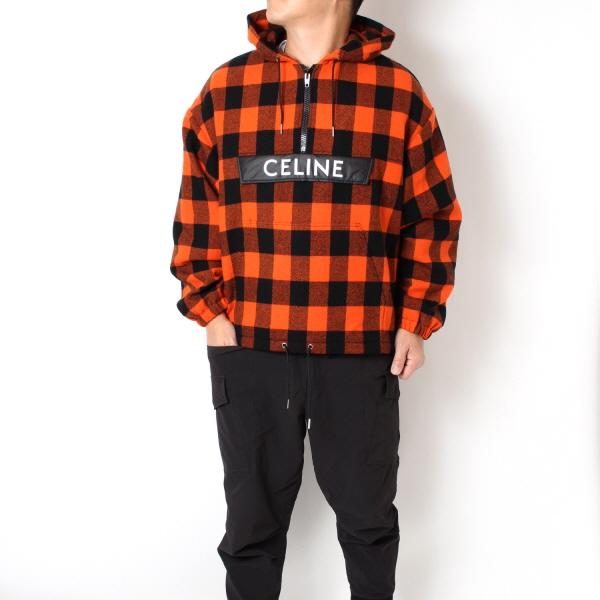 CELINE 24AWモデル セリーヌ ウールチェック ハーフジップ パ CELINE 24AWモデル セリーヌ ウールチェック ハーフジップ パ