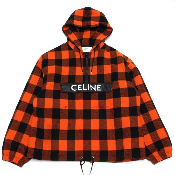 CELINE 24AWモデル セリーヌ ウールチェック ハーフジップ パ CELINE 24AWモデル セリーヌ ウールチェック ハーフジップ パ