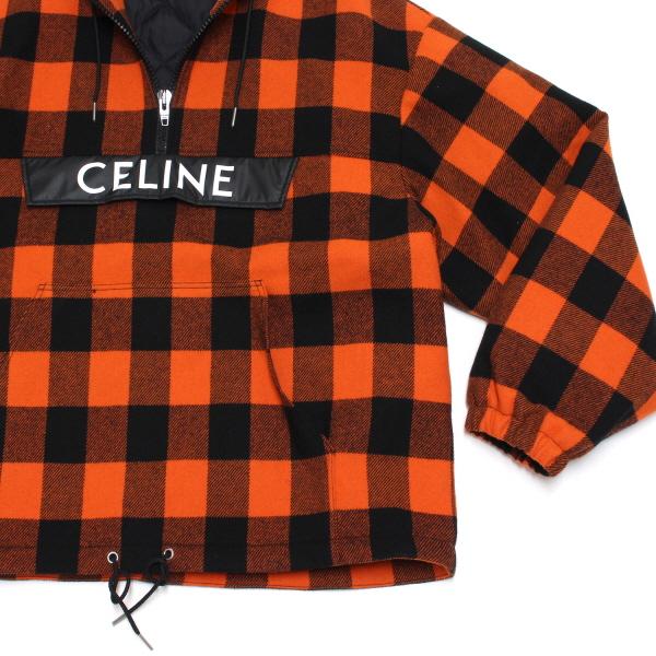 CELINE 24AWモデル セリーヌ ウールチェック ハーフジップ パ CELINE 24AWモデル セリーヌ ウールチェック ハーフジップ パ