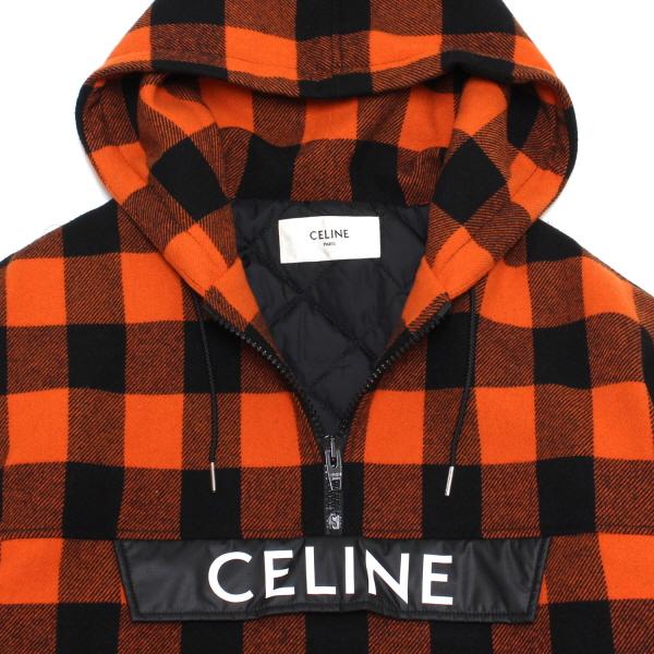 CELINE 24AWモデル セリーヌ ウールチェック ハーフジップ パ CELINE 24AWモデル セリーヌ ウールチェック ハーフジップ パ