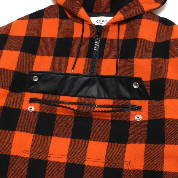 CELINE 24AWモデル セリーヌ ウールチェック ハーフジップ パ CELINE 24AWモデル セリーヌ ウールチェック ハーフジップ パ