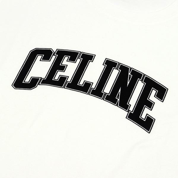 【CELINE】セリーヌ CELINE PARIS フロック ルーズ Tシャツ ロゴ CELINE 25AWモデル セリーヌ フロックロゴ ルーズ Tシャツ