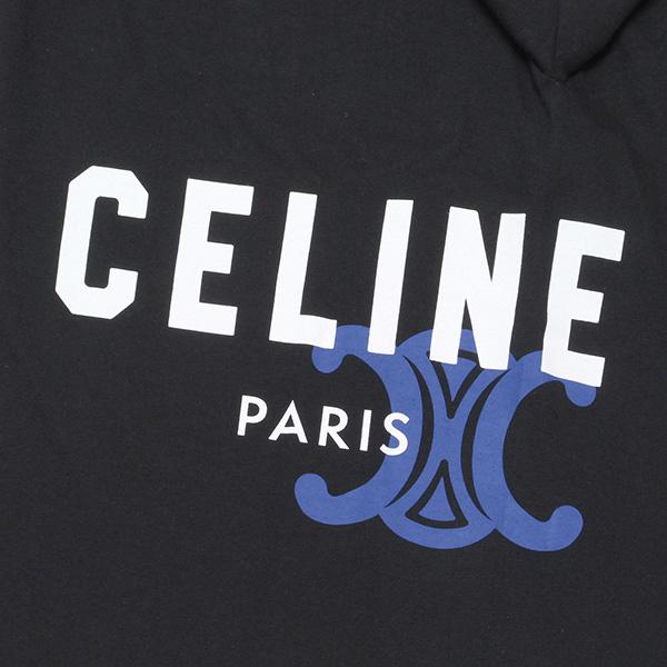 26SSモデル セリーヌ CELINE ロゴ+トリオンフプリント Tシャツ【ブラック】 RX0HV1242 GDU0/【2026SS】m-topsの画像
