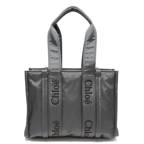 Chloe（クロエ） WOODY ミディアム トートバッグ【066 ELEPANT GREY