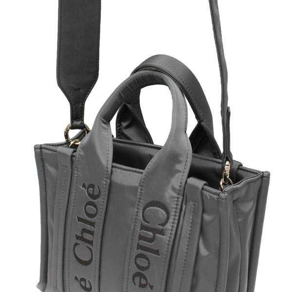 Chloe（クロエ） WOODY スモール トートバッグ【066 ELEPANT GREY