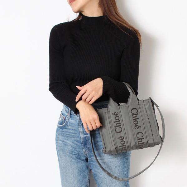 Chloe（クロエ） WOODY スモール トートバッグ【066 ELEPANT GREY
