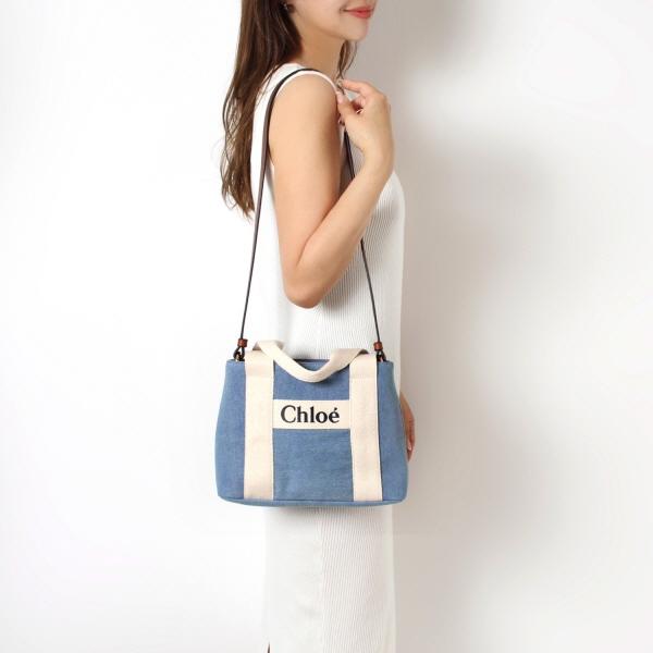 Chloe 24SSモデル クロエ コットンデニム ショルダーバッグ Chloe 24SSモデル クロエ コットンデニム ショルダーバッグ