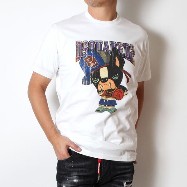 DSQUARED2 ディースクエアード バスケットチロプリント Tシャツ