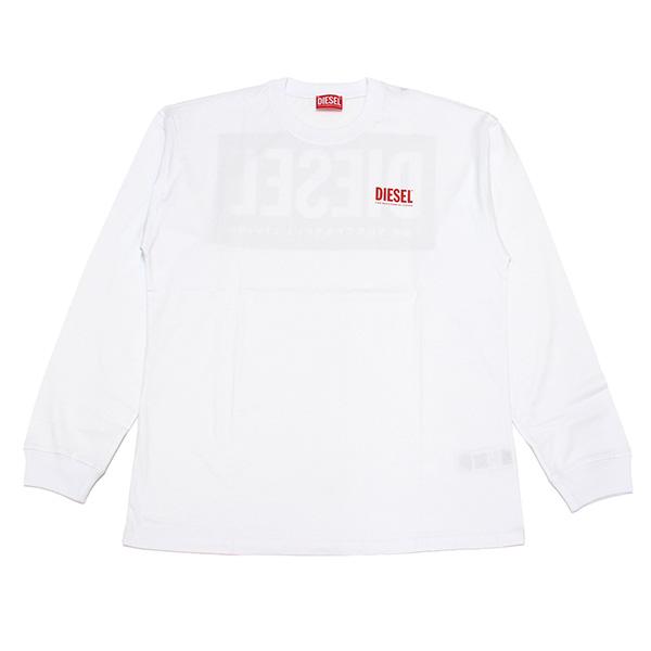 DIESEL ホワイト 長袖Tシャツ DIESEL（ディーゼル） 26SSモデル 長袖Tシャツ T BOXT LS BISK