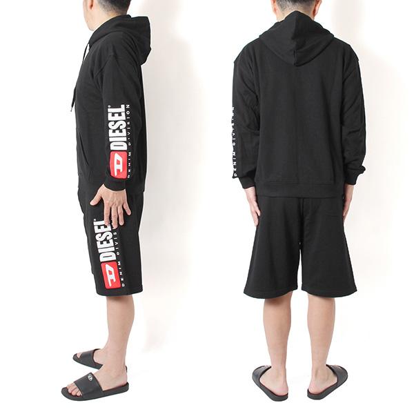 26SSモデル ディーゼル DIESEL パーカー+ショートパンツ セットアップ 上下セット S BOXT ZIP HOOD DIV + P CROW DIV【ブラック】 A20022+A20027 0GEAD 9XXの画像