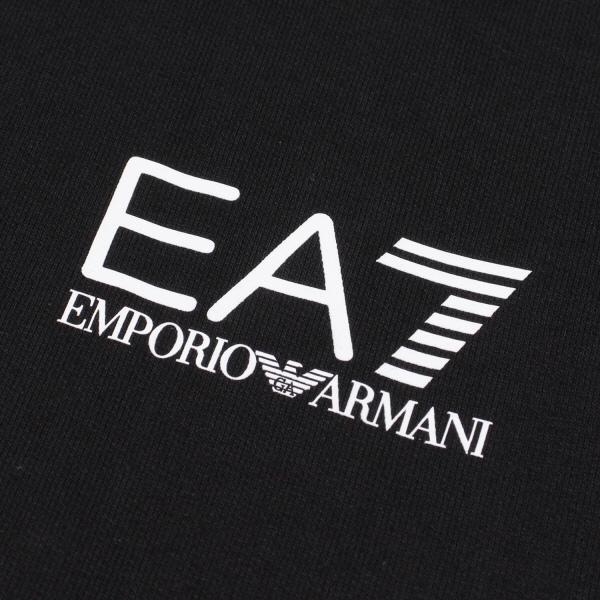 エンポリオアルマーニ EMPORIO ARMANI EA7 スリーブロゴ プルオーバーパーカー【ブラック+ホワイトロゴ】 8NPM18