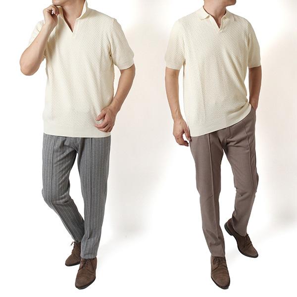Gran Sasso（グランサッソ） 26SSモデル コットン スキッパーニット
