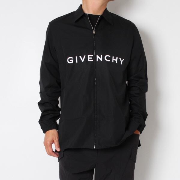 GIVENCHY ジバンシィ ブランドロゴ ジップアップシャツ BOXY FIT GIVENCHY ジバンシィ ブランドロゴ ジップアップシャツ BOXY FIT