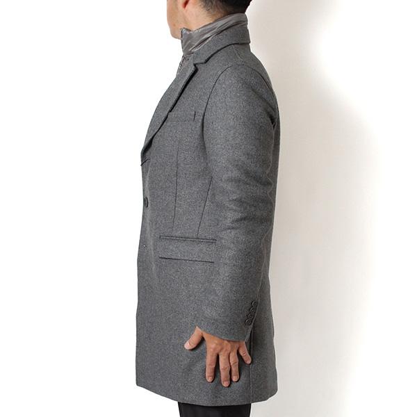 HERNO 25AWモデル ヘルノ メンズ ウールメルトン 中綿 チェスターコート【メランジグレー】 CA000202U 33432R ...