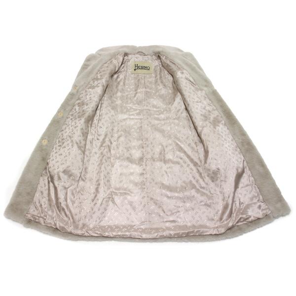 ヘルノファーコート　ベージュ　40 HERNO 24AWモデル ヘルノ レディース フェイクファー コート