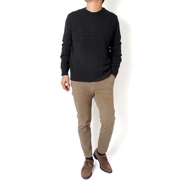 HERNO 25AWモデル ヘルノ メンズ エンボスロゴ クルーネック