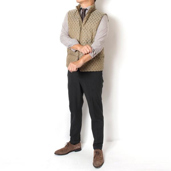 【美品✨】ヘルノHERNO ダウンベスト　ベージュ　M HERNO 24AWモデル ヘルノ メンズ モノグラム ダウンベスト