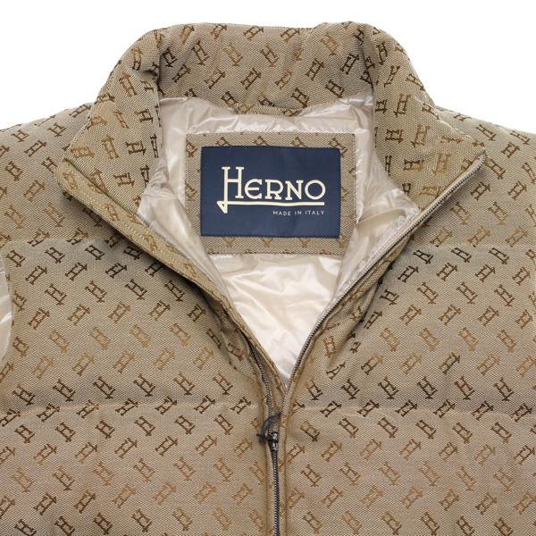 HERNO 24AWモデル ヘルノ メンズ モノグラム ダウンベスト