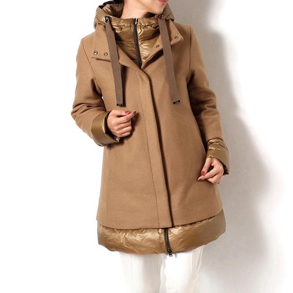 HERNO（ヘルノ） 25AWモデル レディース ウール切替 ダウンコート