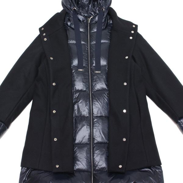 HERNO 24AWモデル ヘルノ レディース ウール切替 ダウンコート