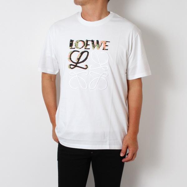 24SSモデル ロエベ LOEWE  メンズ RELAXED FIT T SHIRT 4L刺しゅう Tシャツ【WHITE/MULTI】 H526Y22J61  2016/【2024SS】m-tops｜drawers｜04