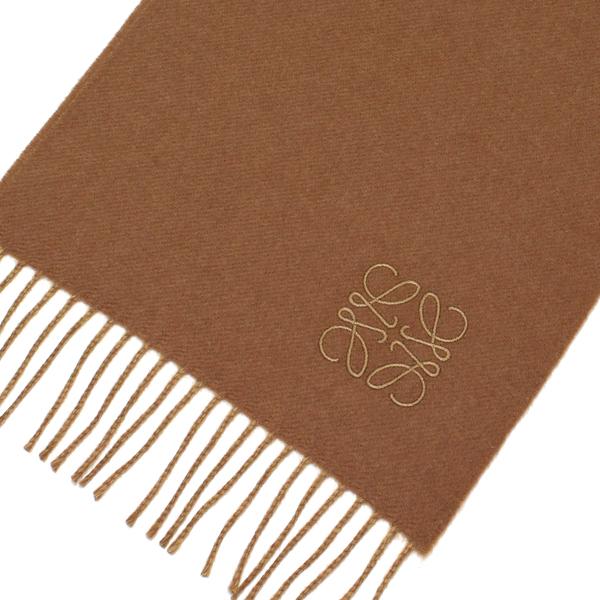 ロエベ LOEWE マフラー バイカラー アナグラム刺繍 スカーフ ウール&amp;カシミヤ  F810250X01 0057 LOEWE（ロエベ） マフラー バイカラー ストール フリンジ アナグラム