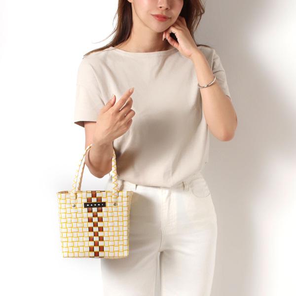 MARNI マルニ かごバッグ バスケット ハンドバッグ ホワイト MARNI 24春夏モデル マルニ BOX BASKET BAG ボックス バスケット