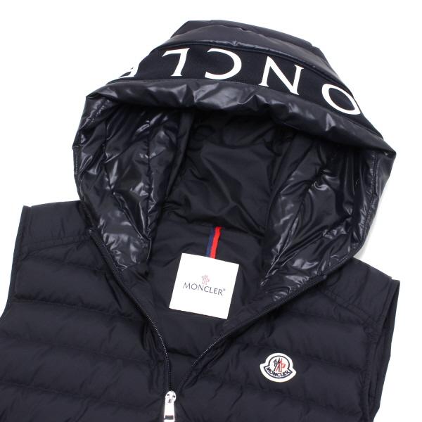 【美品】モンクレール DUPRES ダウンベスト ワッペン 切替 ネイビー 0 美品】モンクレール DUPRES ダウンベスト ワッペン 切替